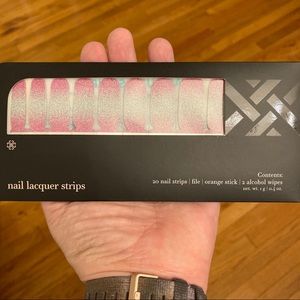 Jamberry Lacquer Strips - Pink and Silver